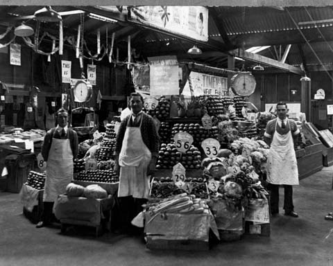 Market stall.